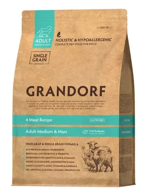 Koopje Grandorf granule pro psy Adult Medium & Maxi - 4 druhy masa 10kg