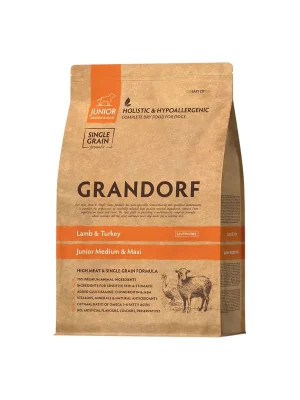Grandorf granule pro psy Junior Medium & Maxi - Jehně a krocan 1kg Direct Verzonden