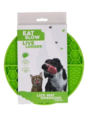 Eat Slow Live Longer lízací zpomalovací podložka Circle zelená Actieprijs