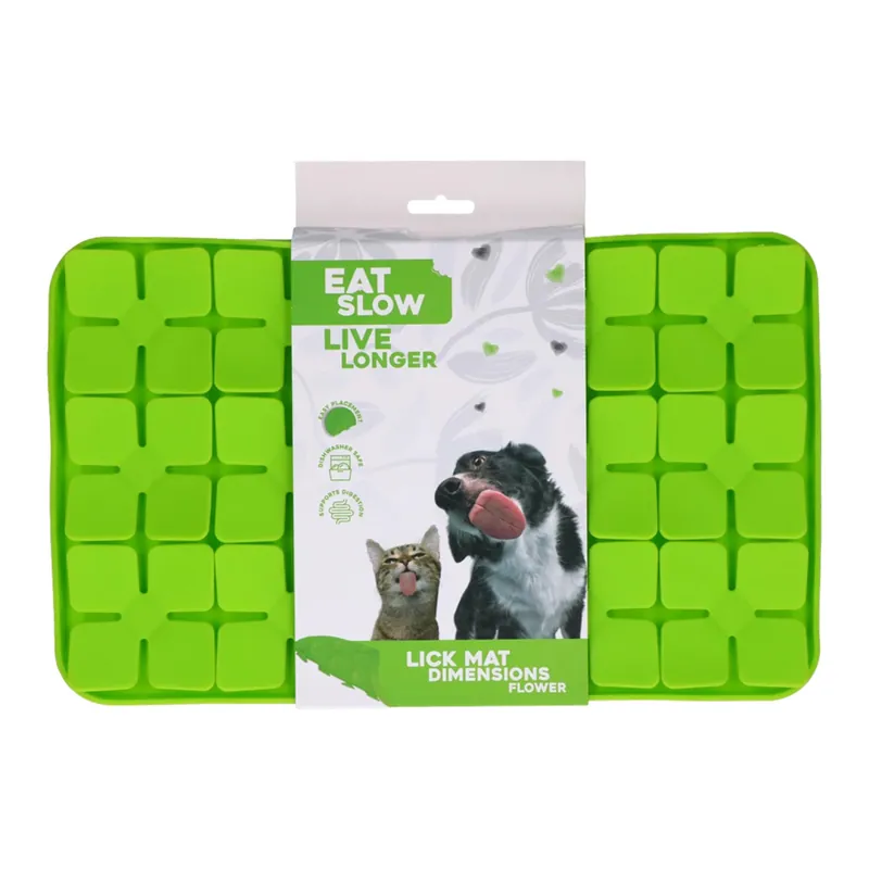 Merkproduct Eat Slow Live Longer lízací zpomalovací podložka Flower zelená