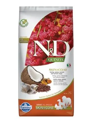 N&D Quinoa DOG Skin&Coat Herring Adult M/L 7kg Aanbieding