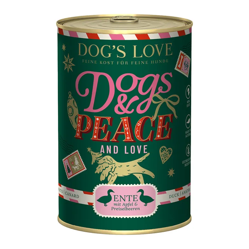 Snelle Levering Dog‘s Love konzerva LIMITED zimní edice Kachna 400g