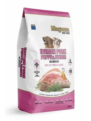 Snelle Levering Magnum Iberian Pork Puppy&Junior 12kg
