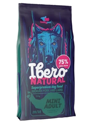 Exclusieve Aanbieding Ibero Natural Adult Dog Mini Pork & Lamb 12 kg