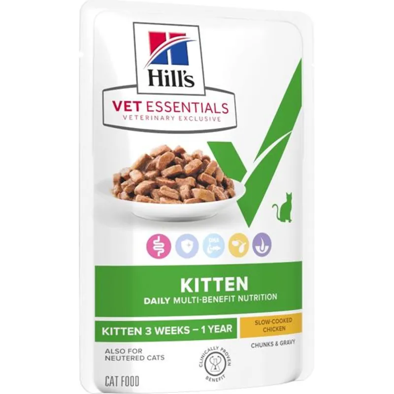 Hill‘s VetEssentials MULTI-BENEFIT kapsička Kitten Chicken 12 x 85 g Express Levering