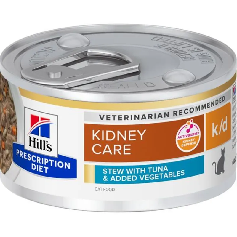 Hill‘s Prescription Diet Feline Stew k/d tuňák a zelenina konzerva 82 g Snelle Levering