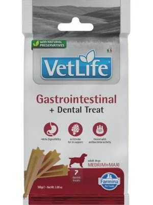 Beperkte Voorraad Vet Life Dog Dental Snack Gastrointestinal Adult Medium & Maxi 100 g