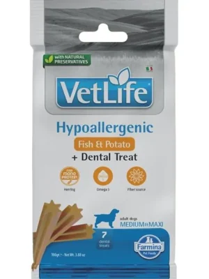 Op = Op Vet Life Dog Dental Snack Hypoallergenic Fish Adult Medium & Maxi 100 g