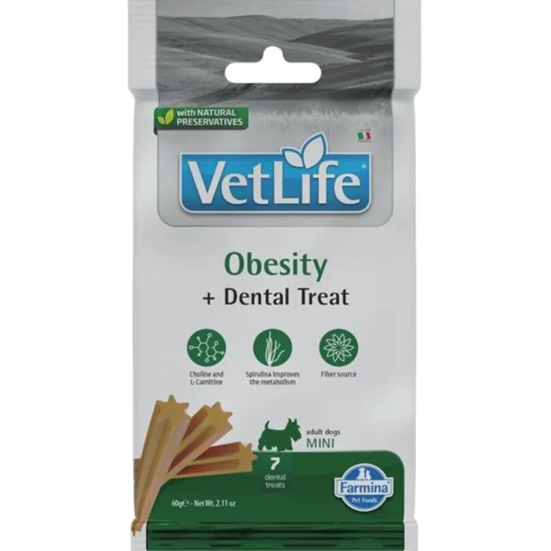 Vet Life Dog Dental Snack Obesity Adult Mini 60 g Rechtstreeks Van De Fabrikant