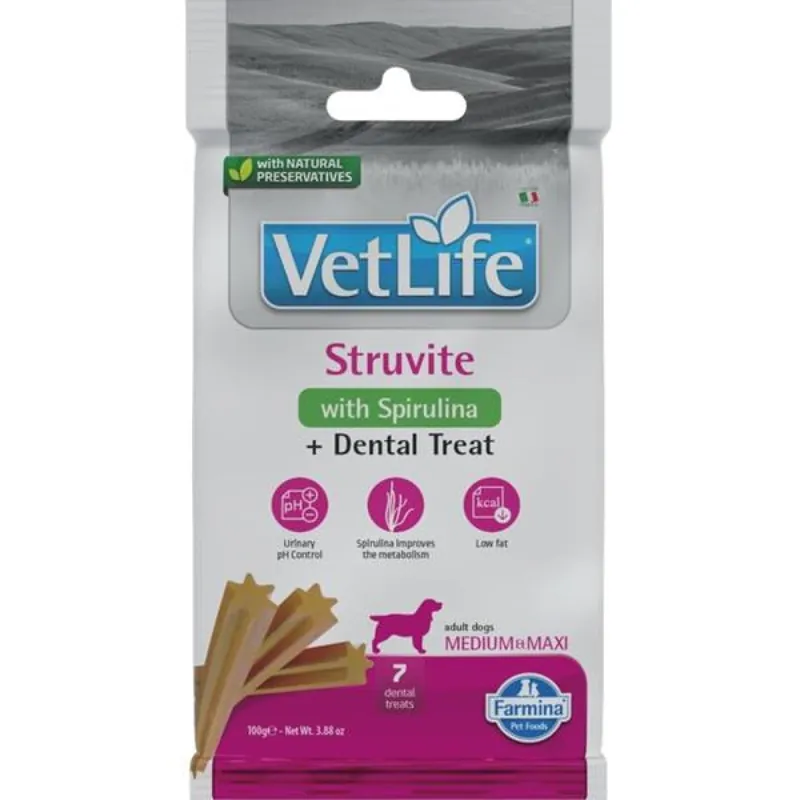 Vet Life Dog Dental Snack Struvite Adult Medium & Maxi 100 g Seizoensaanbieding