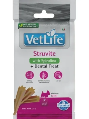 Bestel Nu Vet Life Dog Dental Snack Struvite Adult Mini 60 g