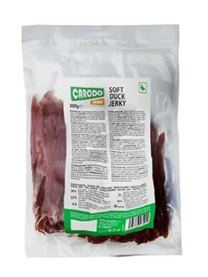 CARODO Dog poch. Měkký kachní jerky 500g Direct Verzonden