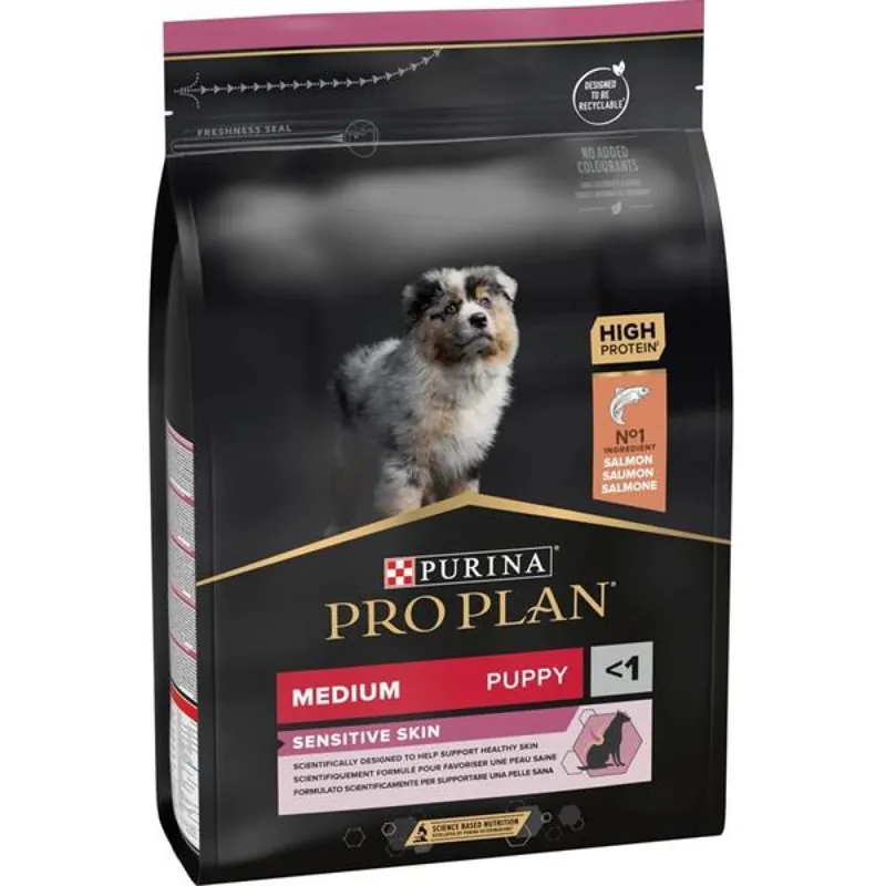 Pro Plan Puppy Medium Sensitive Skin losos 3 kg Koop Vandaag