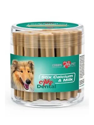 Pochoutka Aiko Dental Stix Calcium&Milk 6,4cm/220g Goedkoop