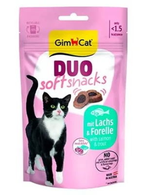 Koopje GimCat Duo Soft Snacks losos&pstruh 50g