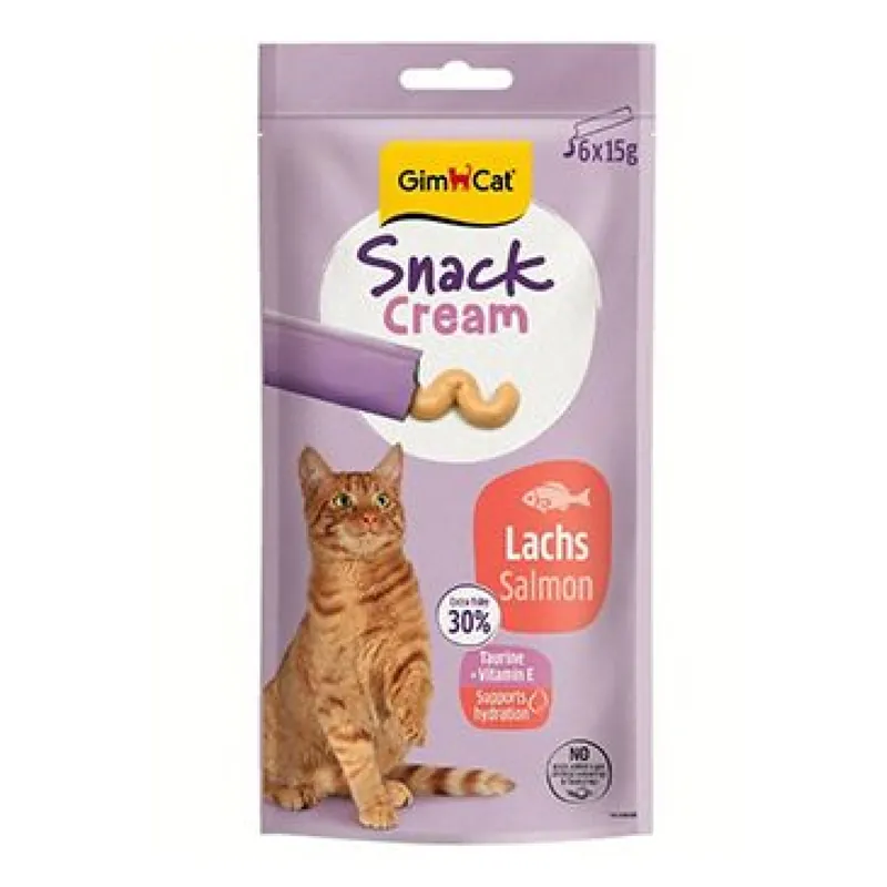 GimCat Snack Cream losos 6x15g Veilige Betaling
