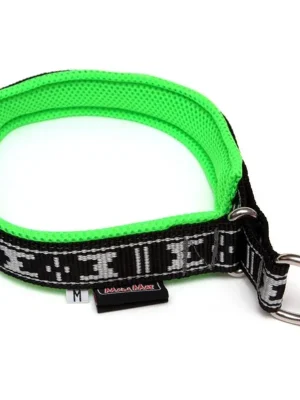 Obojek nylon polstrovaný - zelený ManMat 57 cm Voordeelprijs