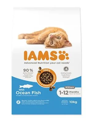 Gereduceerde Prijs Iams Cat Kitten Ocean Fish 10kg