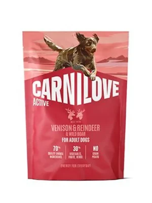 Laatste Versie Carnilove Dog Active Dry Venis&Rein&Wild AdultAB 1,5kg