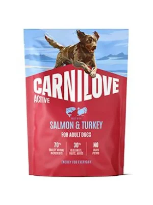 Dagaanbieding Carnilove Dog Active Dry Salmon&Turkey Adult AB 1,5kg
