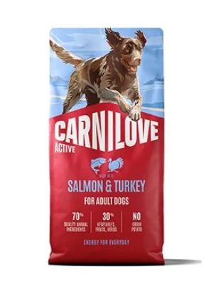 Carnilove Dog Active Dry Salmon&Turkey Adult AB 12kg Koop Vandaag