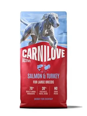Carnilove Dog Active Dry Salmon&Turkey Adult LB 12kg Seizoensaanbieding