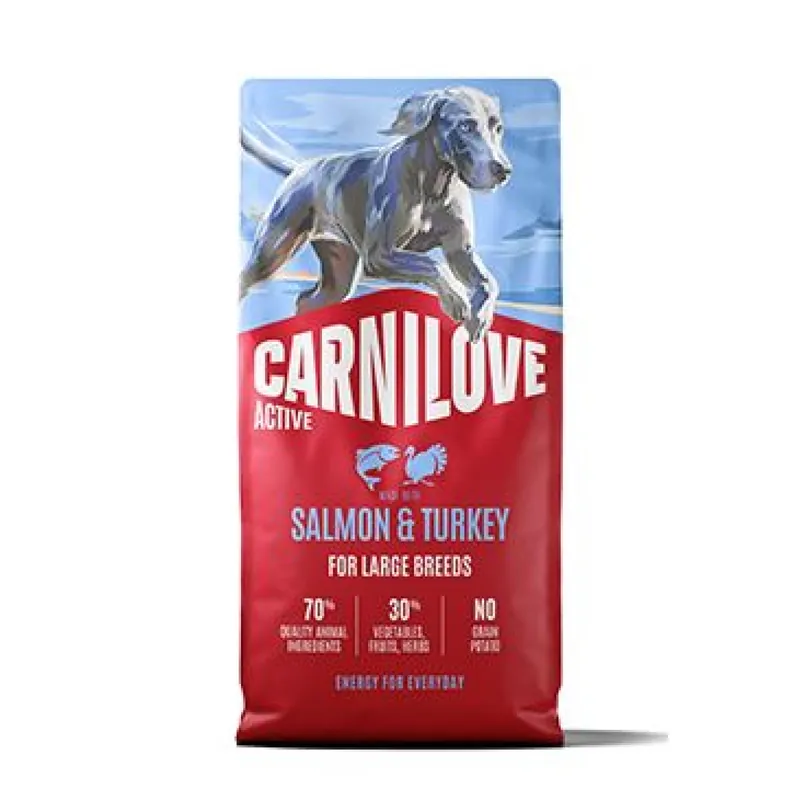 Carnilove Dog Active Dry Salmon&Turkey Adult LB 12kg Seizoensaanbieding