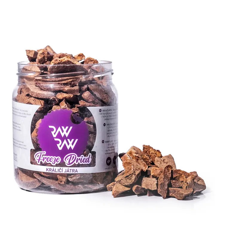 Flitsaanbieding RAW RAW mrazem sušená Králičí játra 80g - mírně rozdrolené