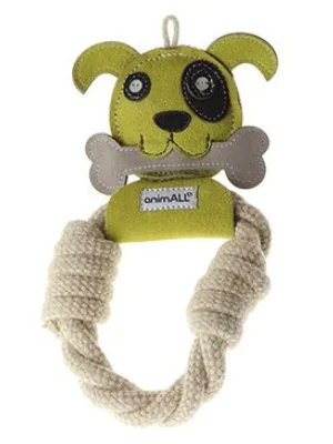 Hračka pes animALL Pes s kruhem kůže, barevný 25x16cm Seizoensaanbieding