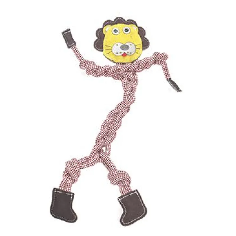 Hračka pes animALL Lev kůže+lano Mr.Roper 47cm Exclusieve Aanbieding