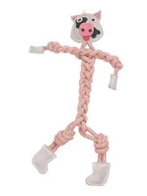 Hračka pes animALL Kráva kůže+lano Mr.Roper 57cm Seizoensaanbieding
