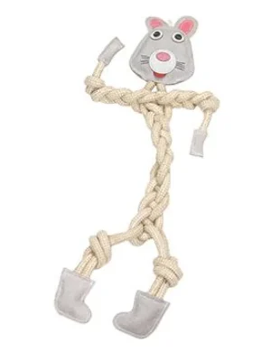 Hračka pes animALL Králík kůže+lano Mr.Roper 57cm Weekendaanbieding