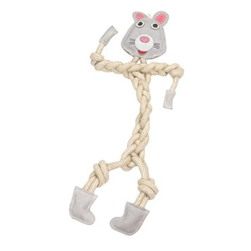 Hračka pes animALL Králík kůže+lano Mr.Roper 57cm Weekendaanbieding