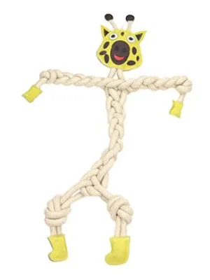 Speciale Aanbieding Hračka pes animALL Žirafa kůže+lano Mr.Roper 78cm