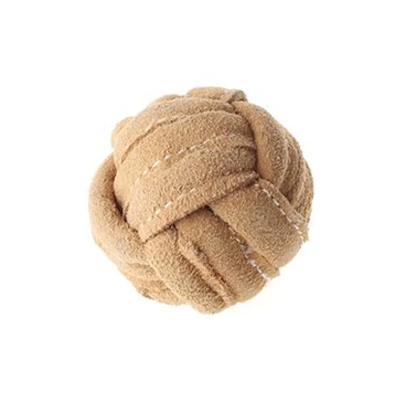 Hračka pes animALL Kožený míč kůže, natural S 6cm Direct Verzonden