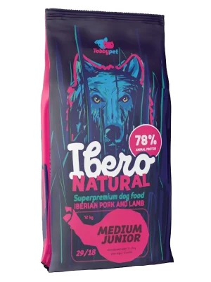 Bestel Nu Ibero Natural dog MEDIUM JUNIOR 12kg