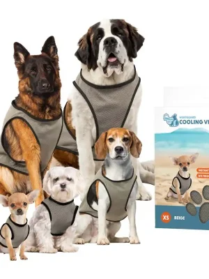 Lage Prijs CoolPets chladící vesta Beige 35cm / L