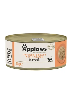 Korting Applaws konzerva Cat Kuřecí prsa s krevetami 70g