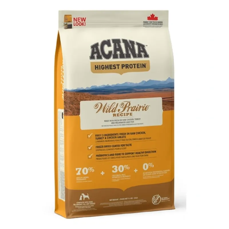 Voordeelprijs ACANA Wild Prairie 11,4 kg – bezobilné granule s kuřetem UPejska.cz