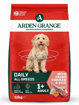 Hoge Kwaliteit Arden Grange Adult Chicken & Rice 12 kg – krmivo s kuřetem pro psy UPejska.cz