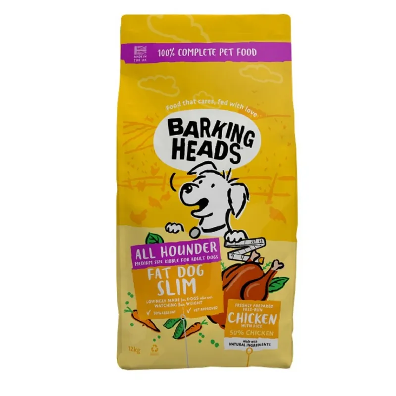 Snelle Levering BARKING HEADS Fat Dog Slim Chicken 12 kg Dietní kuřecí krmivo pro psy ? UPejska.cz