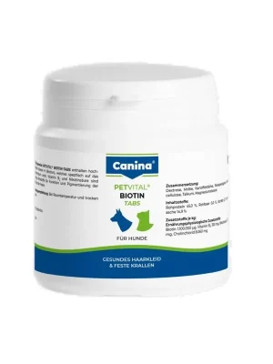 Beperkt Aanbod Canina Petvital Biotin-Tabs 100 g – zdravá srst a kůže psa UPejska.cz