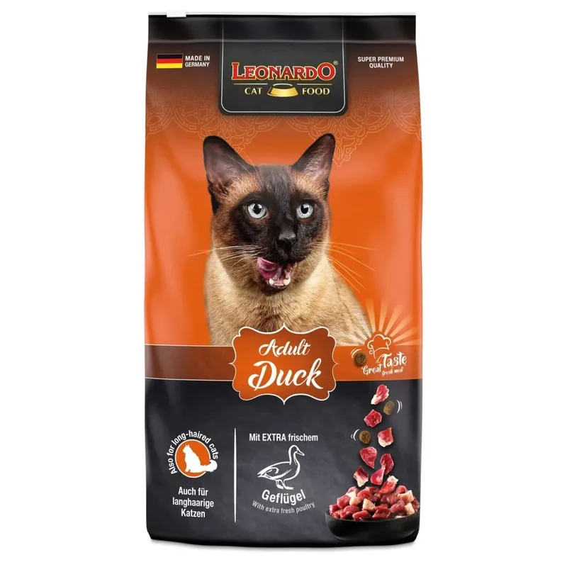 Meest Verkocht LEONARDO Adult Duck 7,5 kg Kachní granule pro kočky UPejska.cz