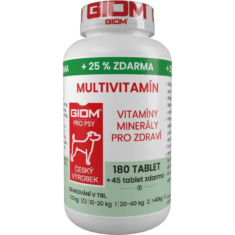 GIOM Multivitamín pro psy 180 tbl. UPejska.cz Must-Have