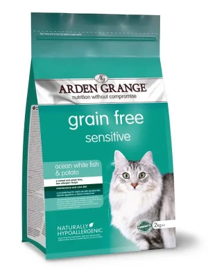 Seizoensaanbieding Arden Grange Sensitive Ocean White Fish & Potato 2 kg – grain-free krmivo pro citlivé kočky UPejska.cz