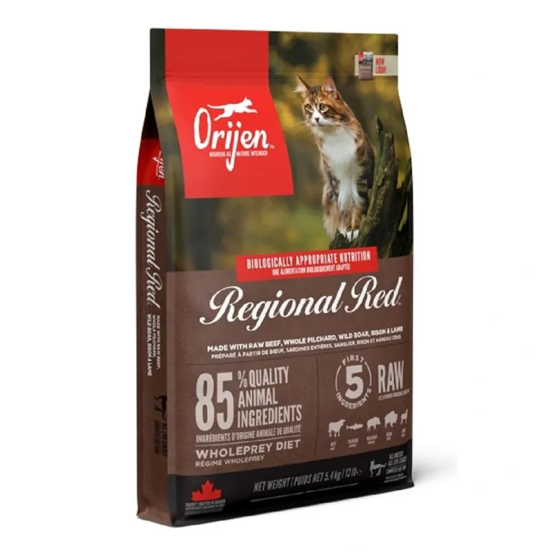 ORIJEN Cat Regional Red 5,4 kg Bezobilné krmivo s červeným masem – UPejska.cz Laatste Versie