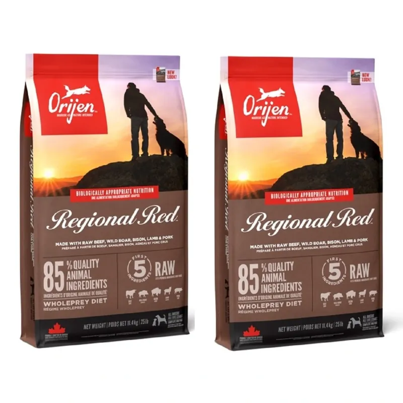 ORIJEN Dog Regional Red 2×11,4 kg – Výhodné balení bezobilných granulí UPejska.cz Koop Online
