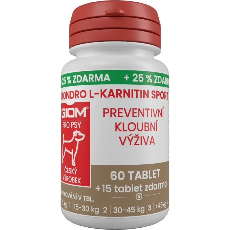 GIOM Chondro SPORT 60 tbl. Klouby psa UPejska.cz Gecertificeerd