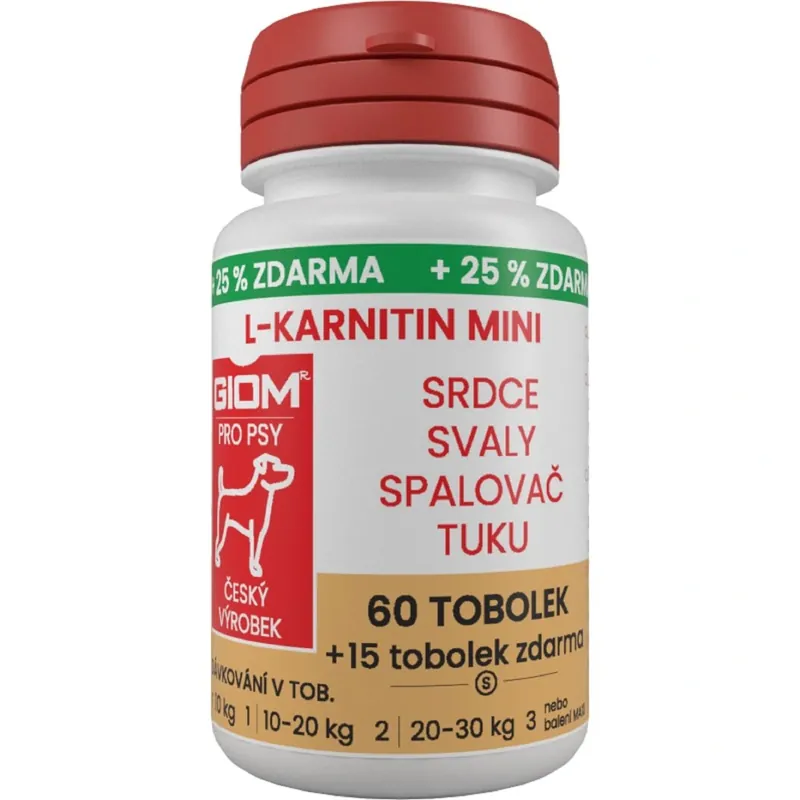 GIOM ERA L-karnitin Aktiv 60 Mini 60 tbl + 25% Zdarma (+15tbl.) Gereduceerde Prijs