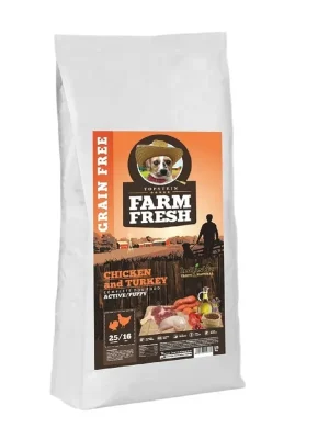 Farm Fresh Chicken & Turkey Active/Puppy 15 kg UPejska.cz Seizoensaanbieding